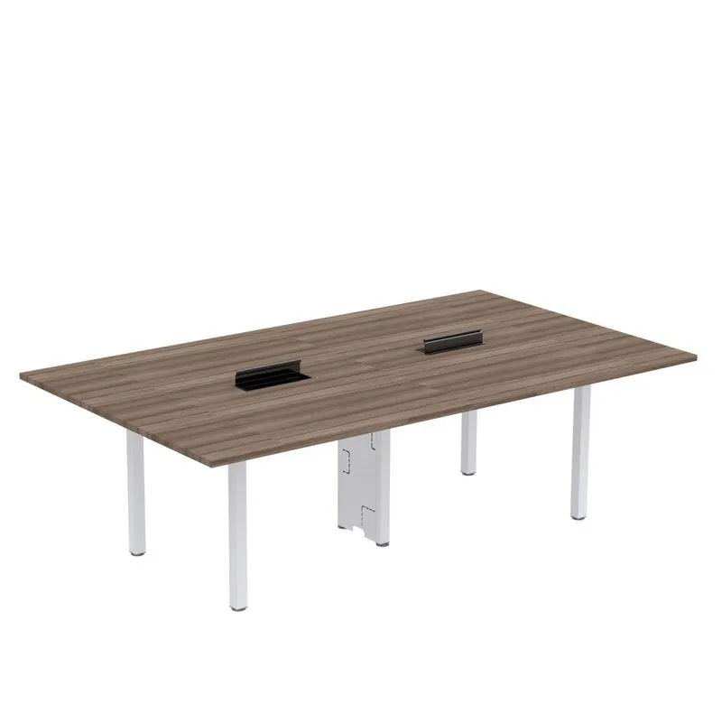 Mesa Reunião 240cm X 120cm Mrcpb2412 Noce Naturalle/cinza