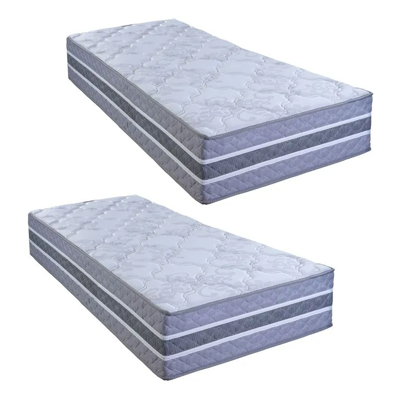Kit Com 2 Colchões Solteiro Molas Ensacadas Samambaia 30x88x188cm Rustico Cerejeira