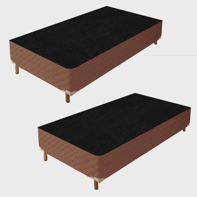 2 Bases Box Solteiro 42x88x188cm samambaia