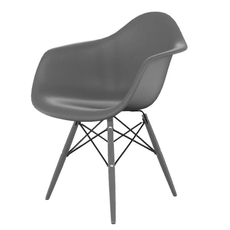Cadeira Para Sala De Estar Arm Dsw Inj Cinza Brasão