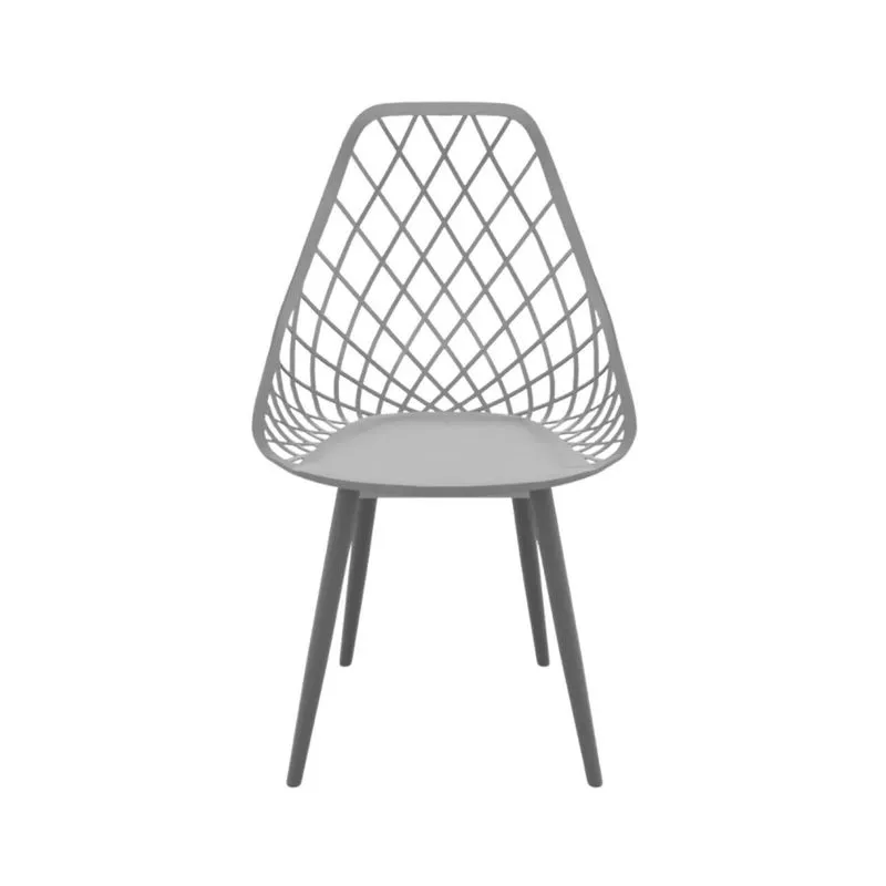Conjunto Com 2 Cadeiras Para Sala De Jantar Kayla Garden Cinza Brasão