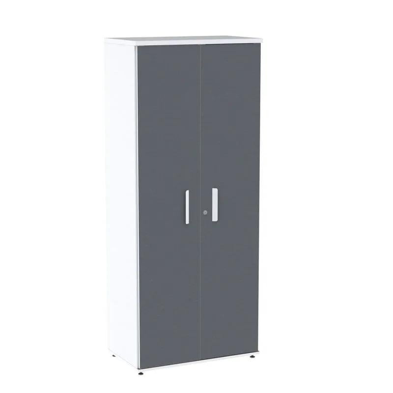 Armário Para Escritório Alto 02 Portas Pivotante Aac1900 Grafito/branco