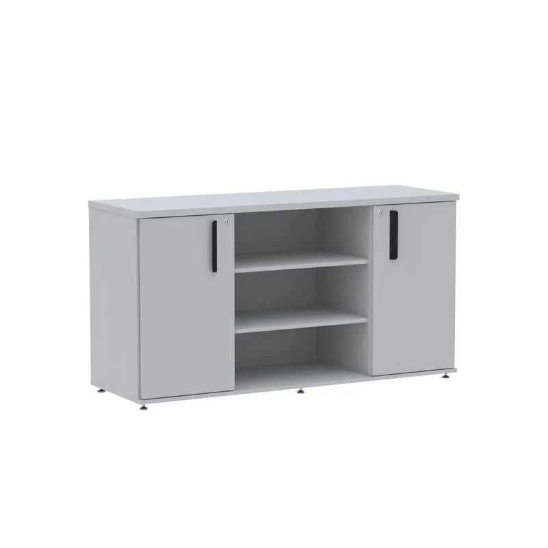 Armário Credenza 02 Portas Pivotante Credc1400 Cinza