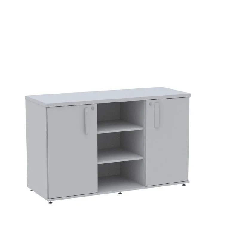 Armário Credenza 02 Portas Pivotante Credc1200 Cinza