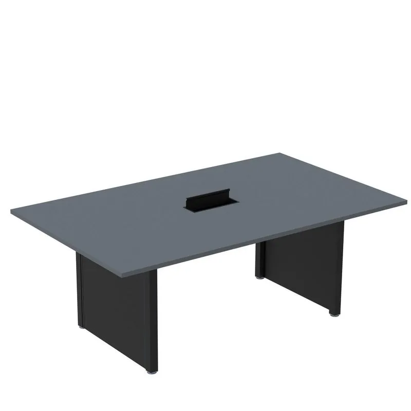 Mesa De Reunião 2000x1200 Mrcpb2012pp Grafito/preto