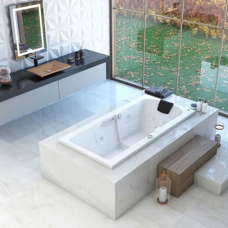 Banheira De Hidromassagem Box Gran Luxo 150x85x44cm - P2 - 220v - Sem Aquecedor Branco