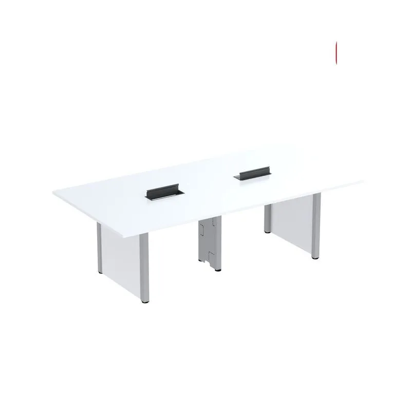 Mesa De Reunião 2400x1400 Mrcpb2414pp Branco/cinza