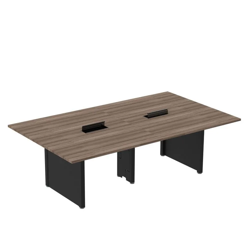 Mesa De Reunião 2400x1200 Mrcpb2412pp Marrom E Preto Walnut/preto