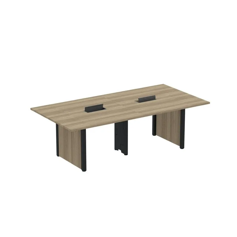 Mesa De Reunião 2400x1200 Mrcpb2412pp Noce Naturalle/preto