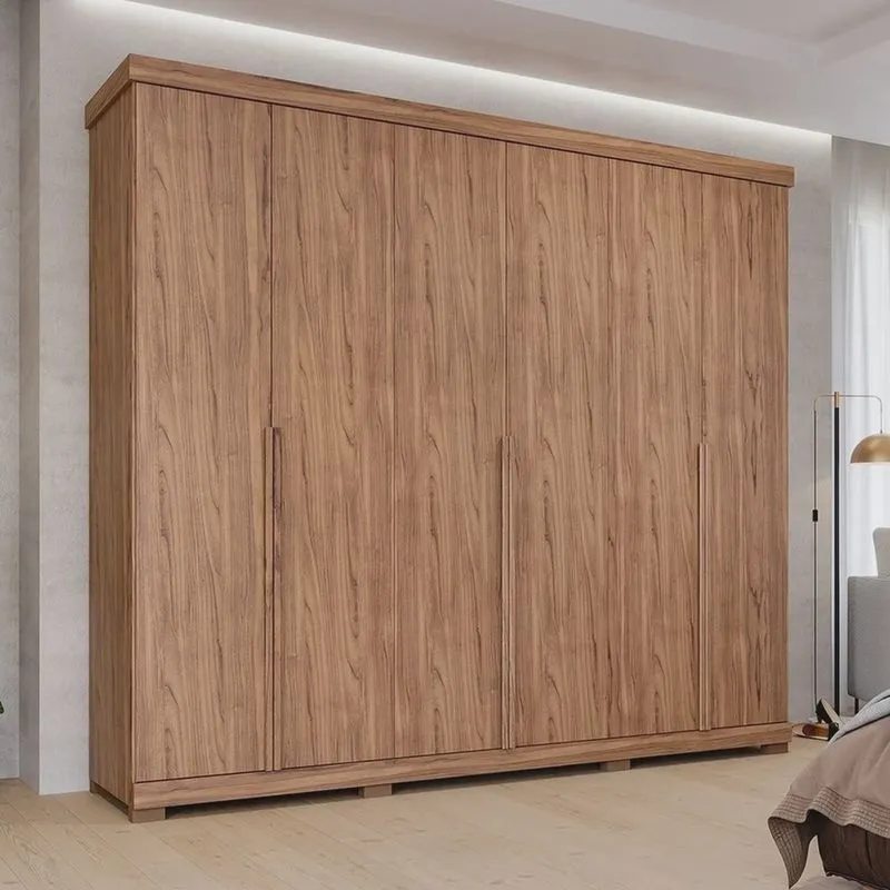 Guarda Roupa Casal em Mdf 6 Portas com Pés Linhares Espresso Móveis