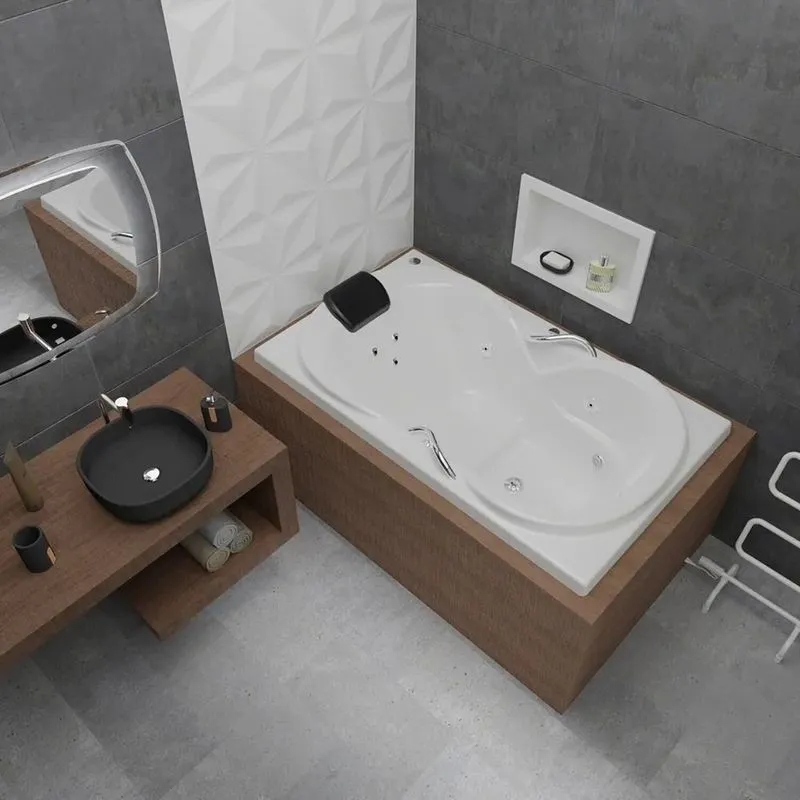 Banheira De Hidromassagem Due Gran Luxo 180x90x50cm - P2 - 220v - Com Aquecedor Branco