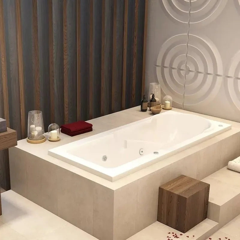 Banheira De Hidromassagem Capri Branca Astra Em Gel Coat Luxo 150x80x46cm - P2 - 110v - Com Aquecedo Branco