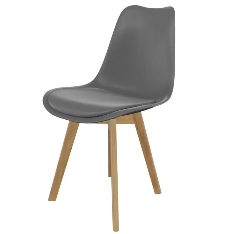 Cadeira Para Sala De Jantar Saarinen Wood Cinza Brasão