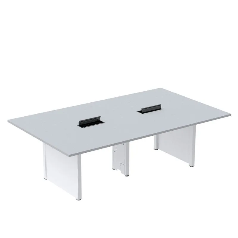 Mesa De Reunião 3200x1200 Mrcpb3212pp Cinza/branco