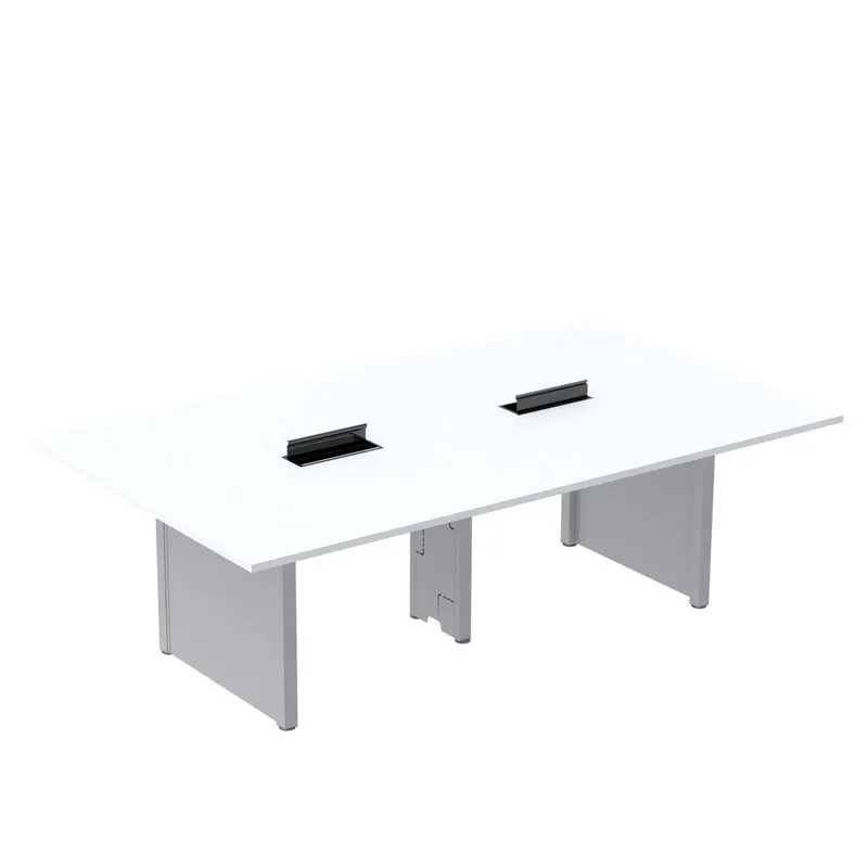Mesa De Reunião 3200x1400 Mrcpb3214pp Branco/cinza