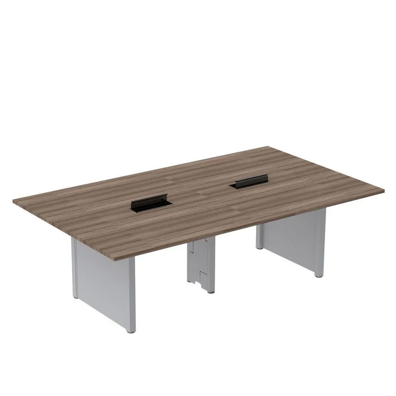 Mesa De Reunião 3200x1400 Mrcpb3214pp Walnut/cinza