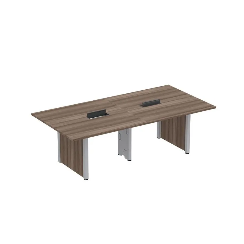 Mesa De Reunião 3200x1400 Mrcpb3214pp Walnut/cinza