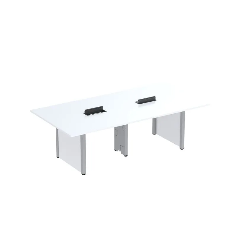 Mesa De Reunião 3200x1400 Mrcpb3214pp Branco/cinza