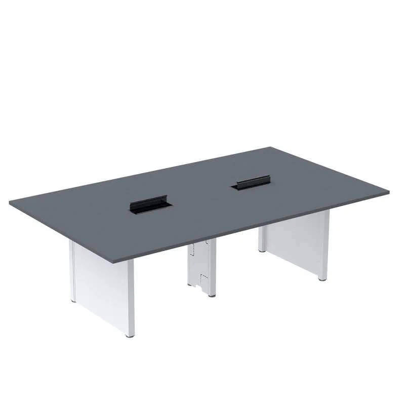Mesa De Reunião 3200x1400 Mrcpb3214pp Grafito/branco