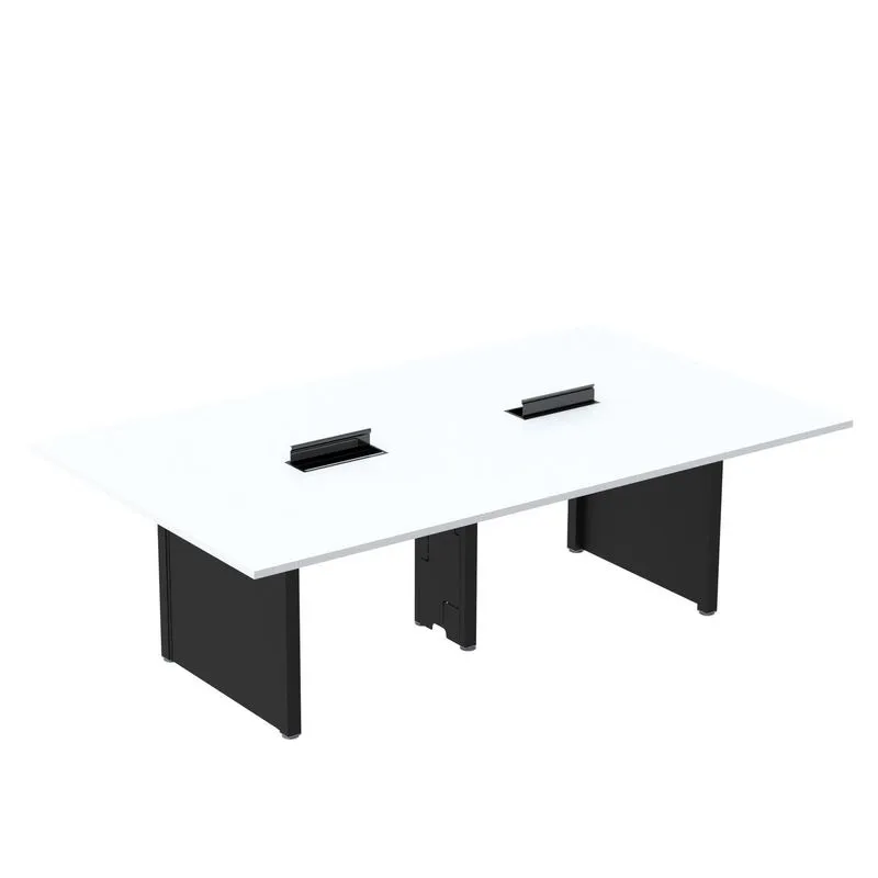 Mesa De Reunião 2400x1400 Mrcpb2414pp Branco/preto