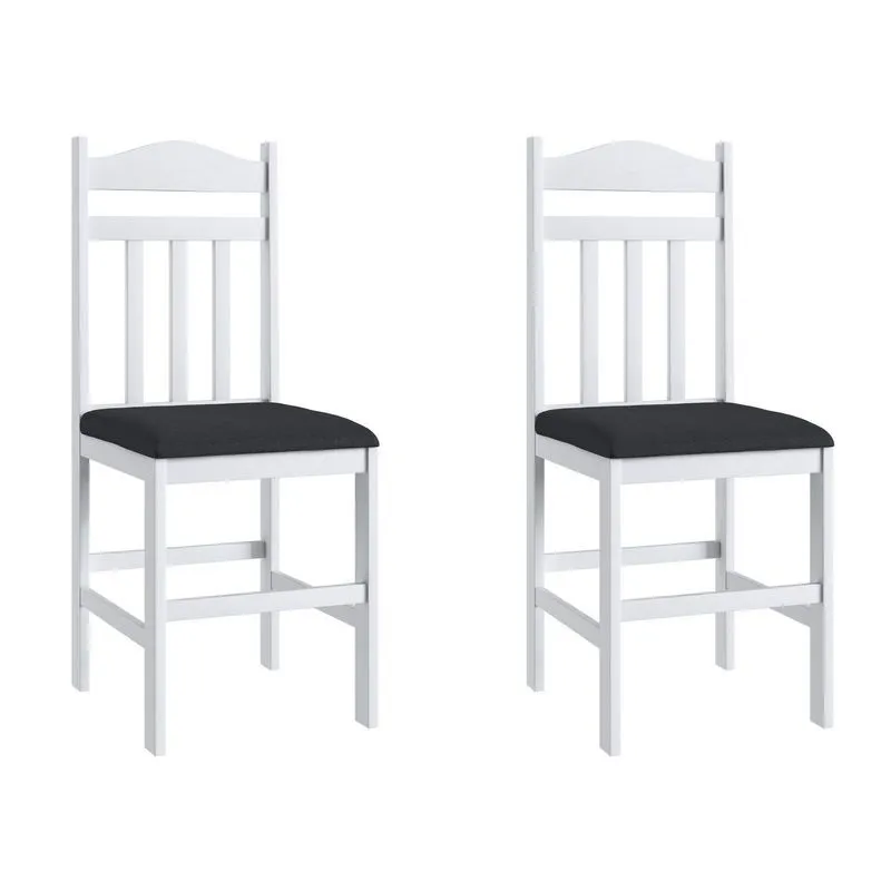 Duas Cadeiras Para Sala De Jantar Madeira Maciça 200 Branco