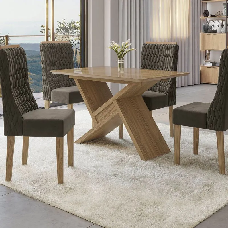 Base Para Mesa De Jantar Didal Nogueira