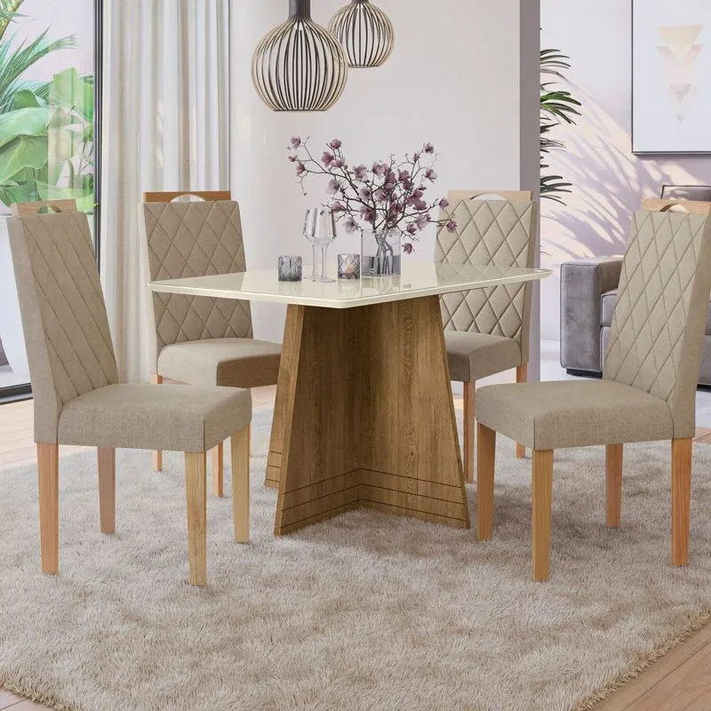 Base Para Mesa De Jantar Lotus Freijó