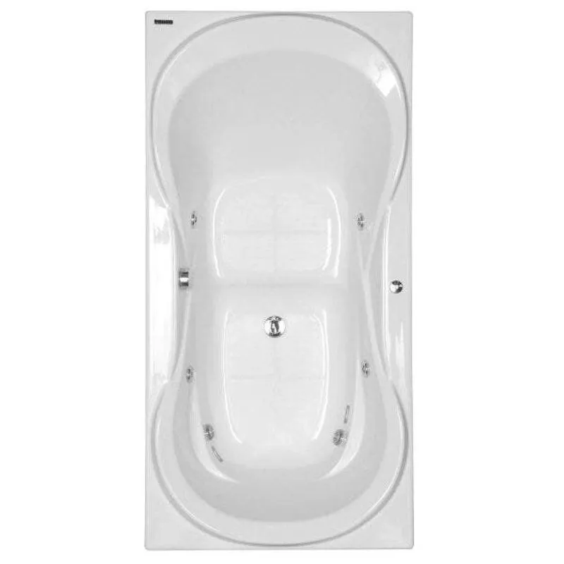 Banheira Hidromassagem Astra Due Super Luxo 150cmx90cmx44cm - 04 Jatos Branco Gel-coat P5 Com Aquece 110v