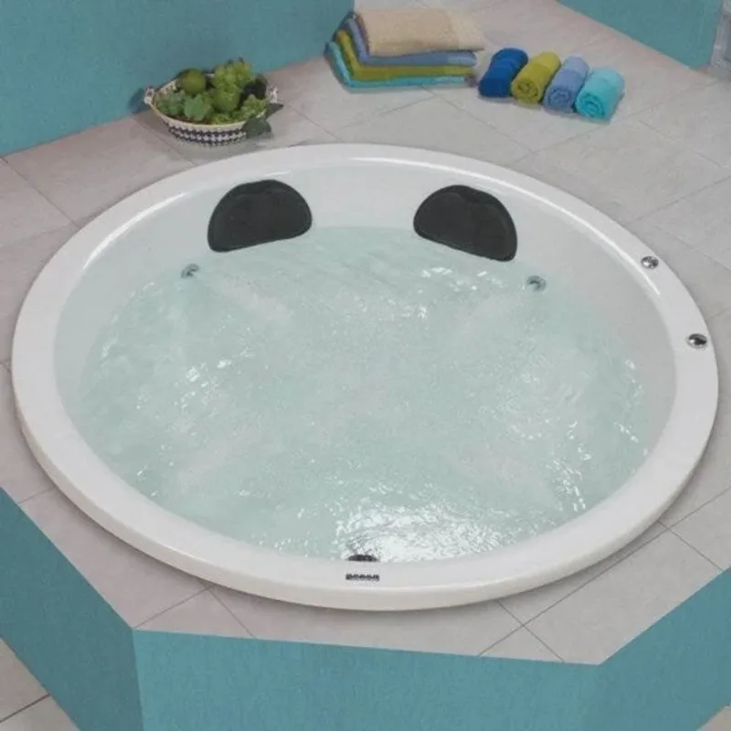 Banheira Hidromassagem Astra Ronde Super Luxo 160cmx160cmx40cm - 04 Jatos Branco Gel-Coat P2 com