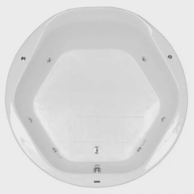 Banheira Hidromassagem Astra Hexa Super Luxo 180cmx180mx50cm - 06 Jatos Branco Gel-Coat P6 com