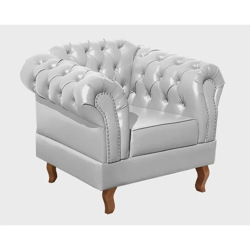 Poltrona Dom Pedro Chesterfield Retrô Decorativa