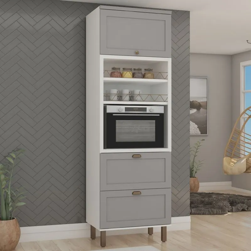 Torre para Forno com 2 Portas 1 Gaveta 2 Prateleiras 100% Mdf Iluminata
