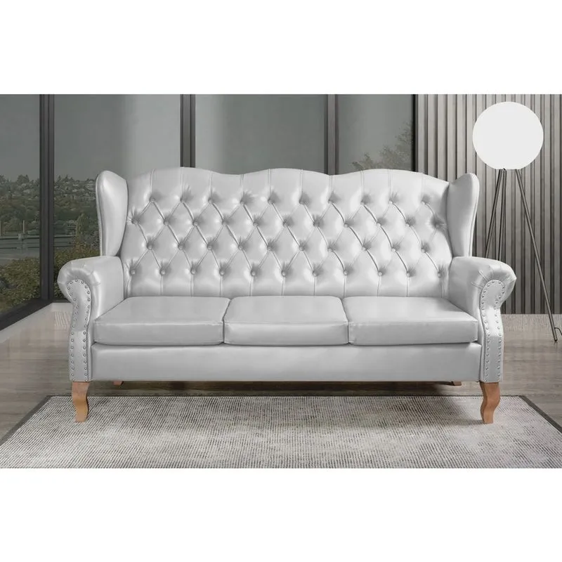 Sofá 3 Lugares Capitonê Vintage Imperador Chesterfield
