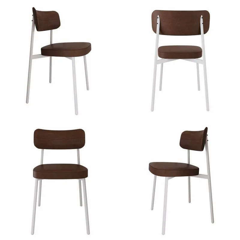 Cadeira Alloa Fixa Com 4 Pés 50 X 44,7 X 83,8 Cm Com 4 Unidade Whisky/branco Epoxi