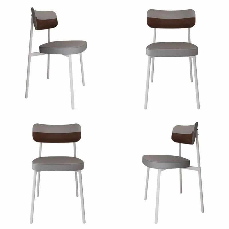 Cadeira Alloa Fixa Com 4 Pés 50 X 44,7 X 83,8 Cm Com 4 Unidade Cinza Claro/whisky/branco Epoxi