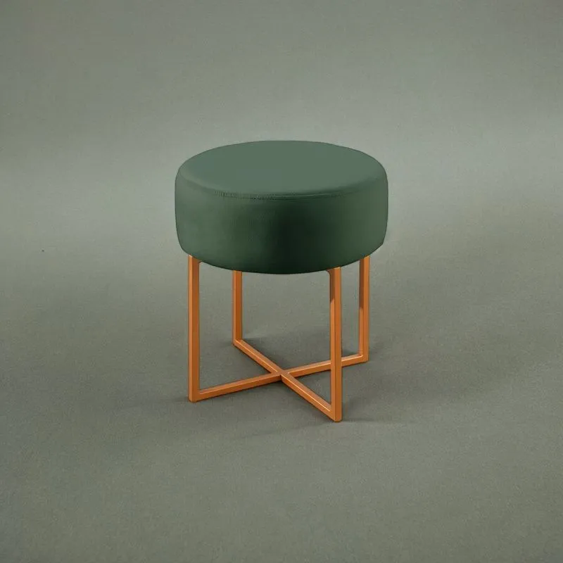 Puff Banqueta Otávio Luxo Puffs Para Sala De Estar Verde