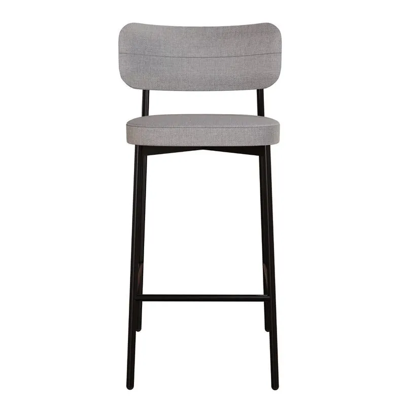 Banqueta Alloa Fixa Com 4 Pés 50 X 44,7 X 163,5cm Com 1 Unidade Cinza Claro/preto Epoxi