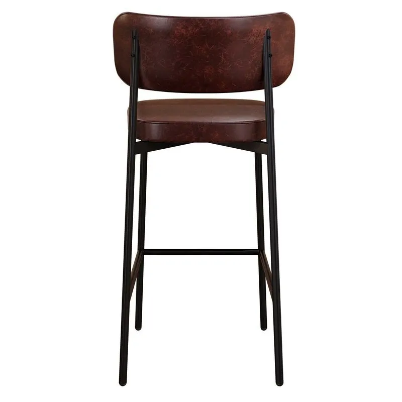 Banqueta Alloa Fixa Com 4 Pés 50 X 44,7 X 163,5cm Com 1 Unidade Café/preto Epoxi