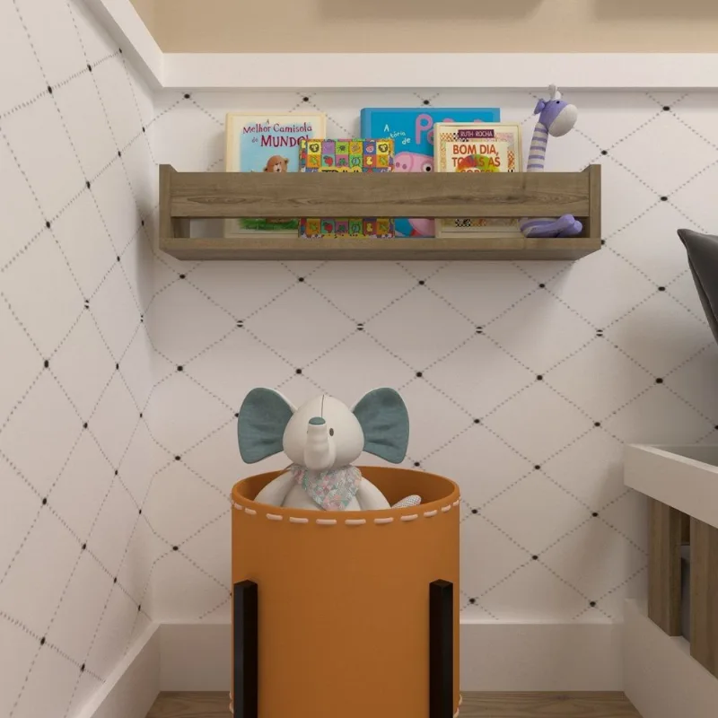 Prateleira Infantil de Livros e Decoração Bege Carvalho Mel
