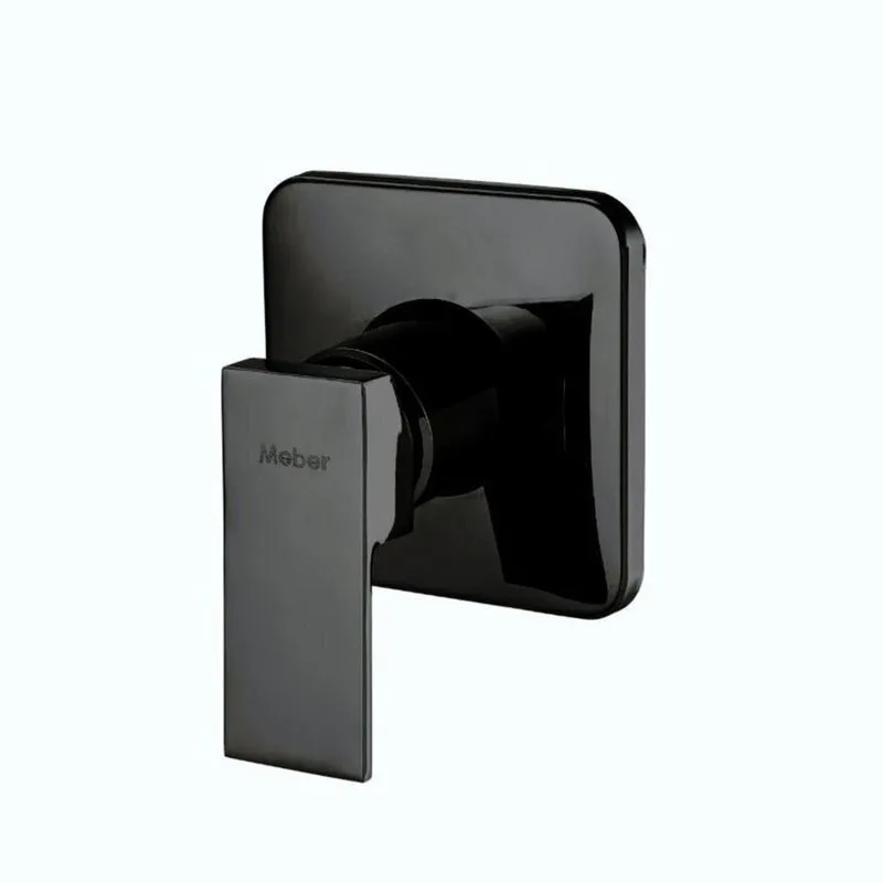 Kit 3 Acabamentos Para Monocomando De Chuveiro 2997 Axiom Slim Meber Metais Preto