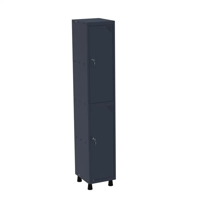 Roupeiro Em Aço Mt 1v 2 Portas - Fechadura Azul Dali