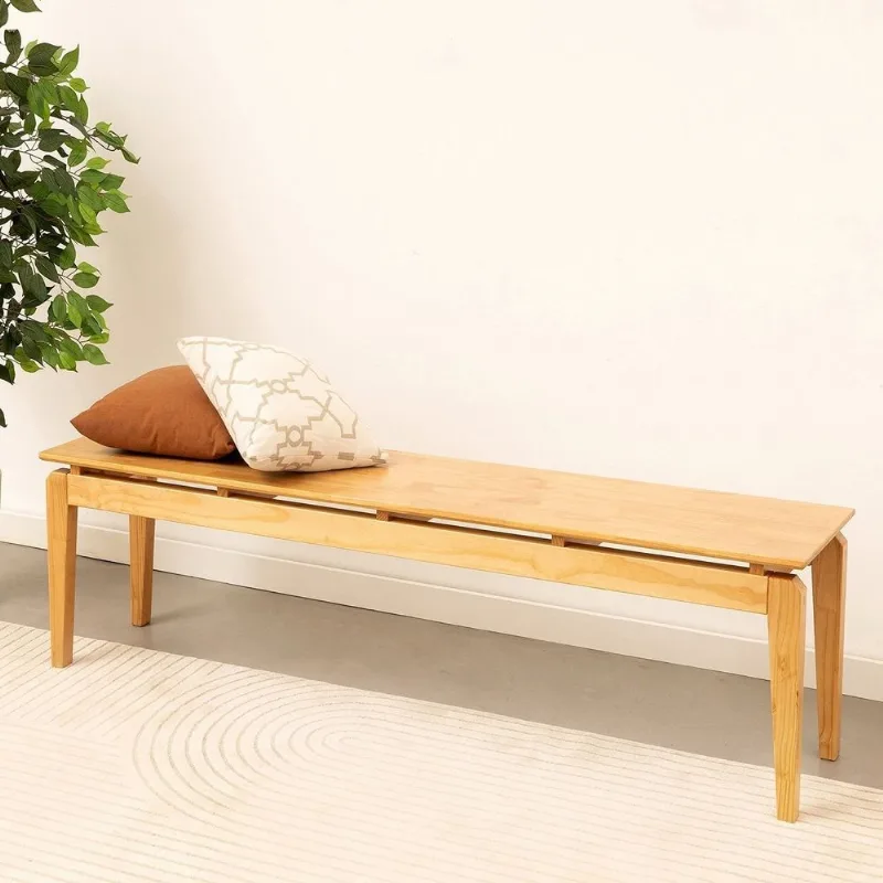 Banco 3 Lugares 135cm Madeira Maciça Seiva CabeCasa MadeiraOriginals Marrom/Amendoa Amendoa