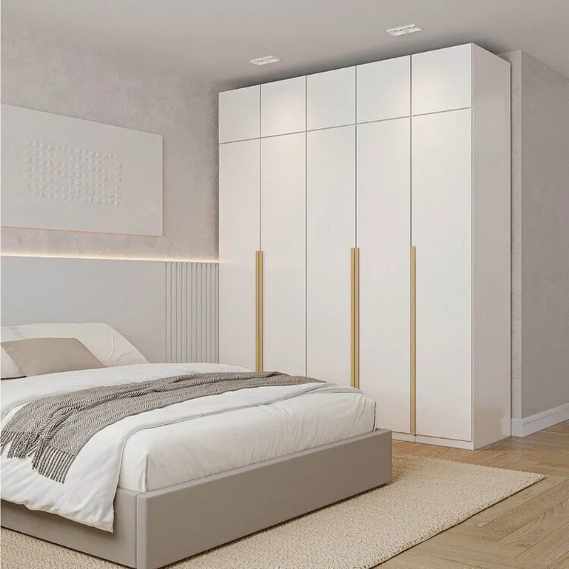 Guarda-Roupa Planejado 6 Peças 10 Portas Jade CabeCasa MadeiraOriginals Branco/Fosco Branco Fosco