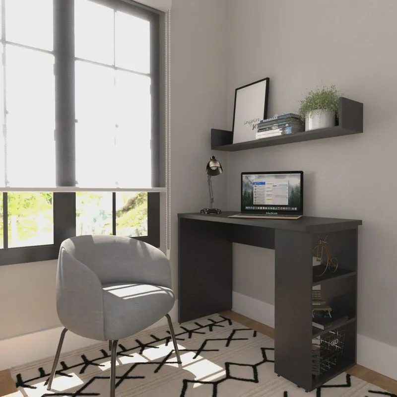 Conjunto de Mesa com Prateleiras para Escritório ou Home Office 110 Cm de Largura