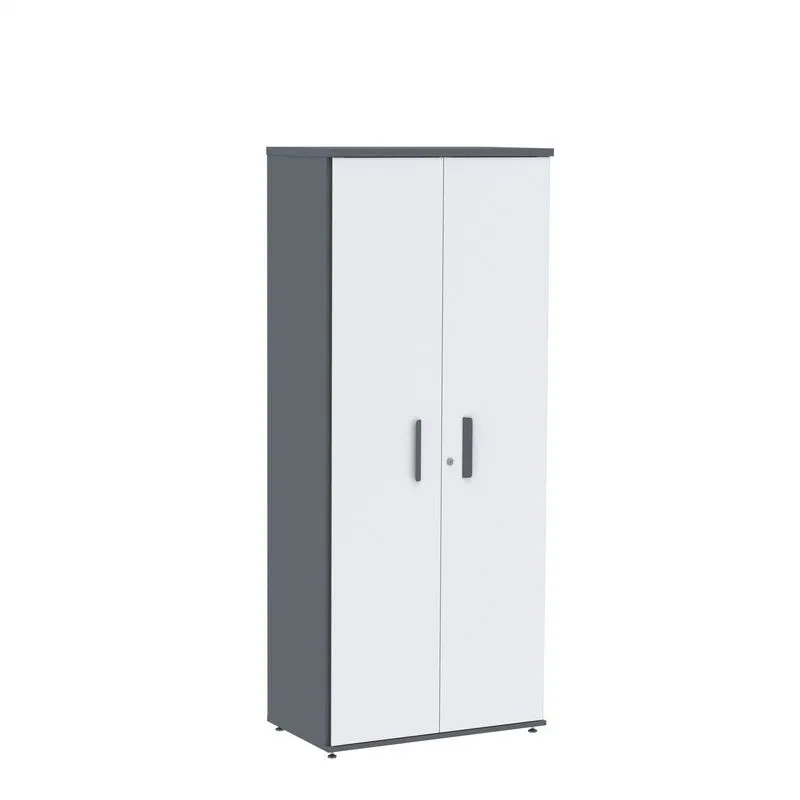 Armário Para Escritório Alto 02 Portas Pivotante Aac1900 Grafito/branco