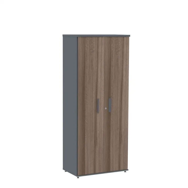 Armário Para Escritório Alto 02 Portas Pivotante Aac1900 Grafito/walnut