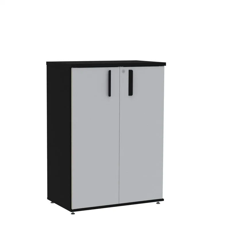 Armário Intermediário 02 Portas Pivotante Aic1100 Preto/cinza