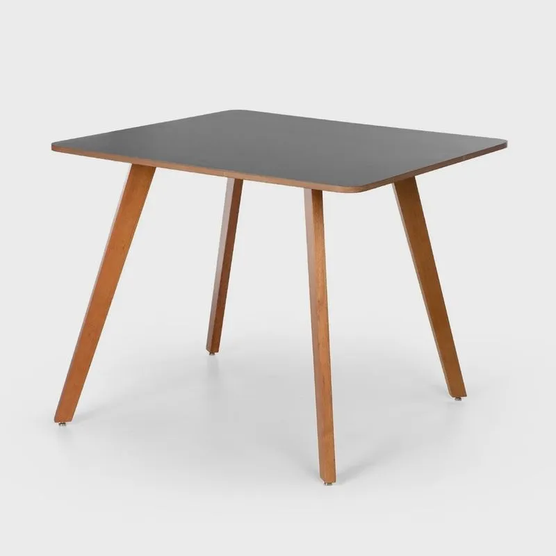 Mesa de Jantar Alice em Madeira Maciça e Tampo Quadrado em Mdf Bp de 15mm de 90 X 90 Cm