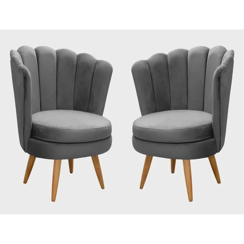 Conjunto 2 Poltronas Pétala Cadeiras Decorativas Flor