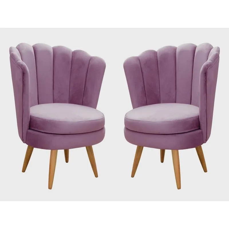 Conjunto 2 Poltronas Pétala Cadeiras Decorativas Flor